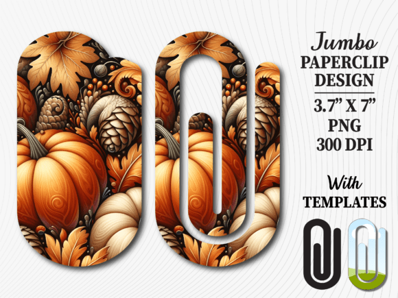Autumn Pumpkin Leaf Jumbo Paperclip: A Digital Design Evaluation