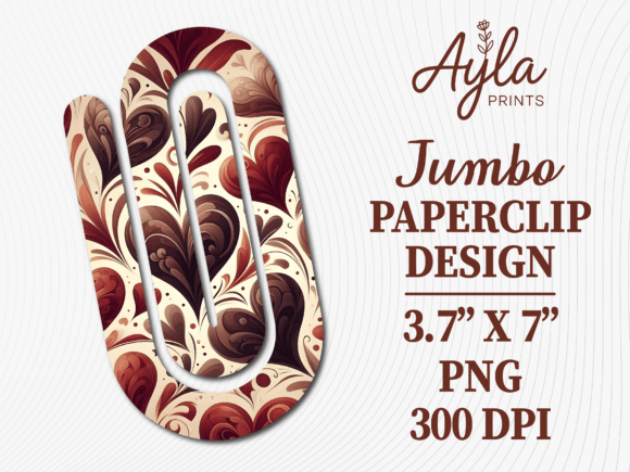 Coffee Heart Boho Jumbo Paperclip Design: A Versatile Asset for Creative Professionals