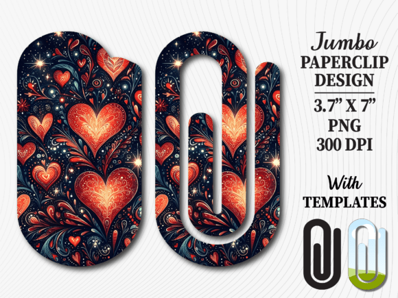 Dark Celestial Heart Art Jumbo Paperclip