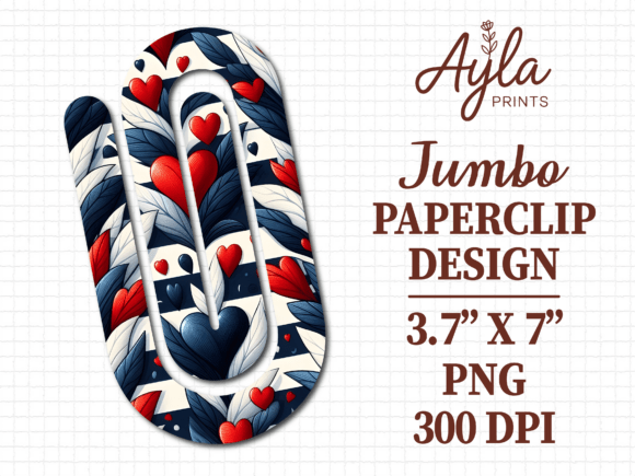 Navy Red Heart Art Jumbo Paperclip: A Strategic Asset for Creative Sublimation and Crafting