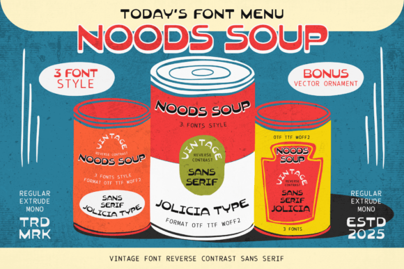 Noods Soup: The Retro Typeface That Brings Character to Modern Design