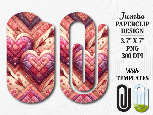 Pink Boho Tribal Heart Jumbo Paperclip: A Creative Solution for Everyday Organization