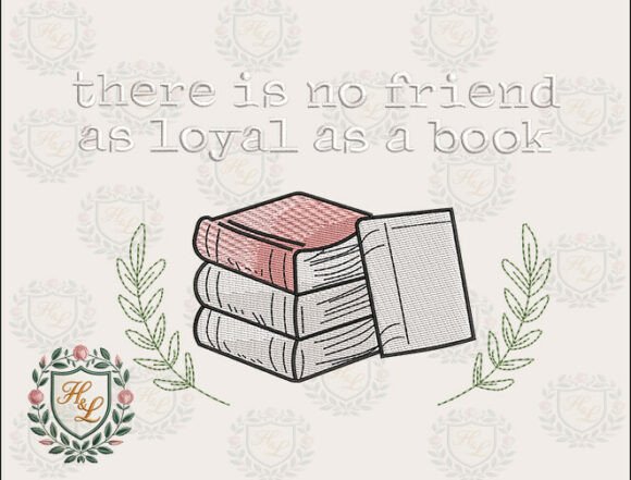 Pink Book Quote Embroidery Files for Creative Stitching