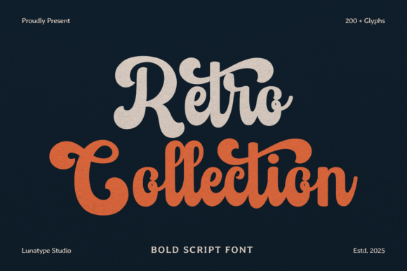 Retro Collection: A Handwritten Script for Timeless Design