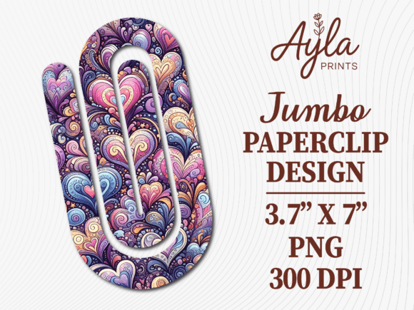 Unleashing Creativity with the Purple Valentines Day Heart Paperclip and Jumbo Sublimation Designs